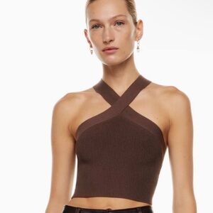 Babaton
Sculpt Knit Criss Cross Cropped Tank nwot